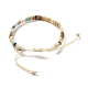 Bracelet tressé tribal ethnique en coton BJEW-A099-02-4