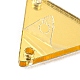 三角形のアクリルミラーにラインストーンを縫い付けます  衣料品アクセサリー  マルチ連リンク  ゴールド  14x16x1.3mm  穴：1.2mm MACR-G065-02B-05-3