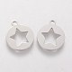 201 Stainless Steel Pentacle Charms STAS-Q201-T060-2