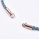 Création de bracelet en cordon de coton tressé MAK-I006-04RG-2