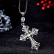 Alloy Cross Hanging Pendant Decorations HJEW-WH0039-08-4