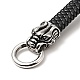 PU Imitation Leather Braided Cord Bracelet BJEW-E009-09AS-2