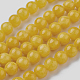 Chapelets de perles en jade jaune naturel G-F622-10-8mm-1