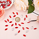 FINGERINSPIRE 100 Pcs Pointback Horse Eye Shaped Gem Stones 0.6x0.3 inch Glass Rhinestones Gems Red Jewels Embelishments with Silver Plated Back Crystals Stones for Crafts Jewelry Making RGLA-FG0001-13-3