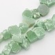 Natural Green Aventurine Nuggets Bead Strands G-A139-A01-1