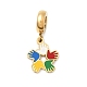 304 нержавеющая сталь цветная эмаль европейские подвески-шармы STAS-D153-01B-G-1