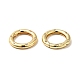Brass Pave Clear Cubic Zirconia Spring Gate Rings X-KK-J301-15G-3