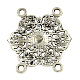Tibetan Style Hexagon Alloy Chandelier Components TIBE-Q041-005-FF-2