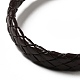 Bracelets de cordon tressé en similicuir pu pour femmes BJEW-M290-01K-5