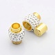 Golden Plated Brass Pave Polymer Clay Grade A Rhinestone Magnetic Clasps X-RB-O019-G09-1