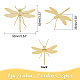 CHGCRAFT 2Pcs 2 Colors Dragonfly Sculpture Gold Dragonfly Sculpture Silver Animal Figurines Metal Desktop Ornament 3D Dragonfly for Home Decoration Office Pen Stand OFST-CA0001-01-2