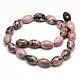 Natural Rhodonite Oval Beads Strands G-F236-02C-3