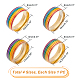 Unicraftale 4 pz 4 anelli di barretta di orgoglio di stile RJEW-UN0001-21G-5