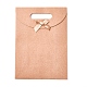 Sacs cadeaux en papier kraft avec motif nœud en ruban CARB-WH0009-05C-1