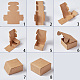 クラフト紙箱  折りたたみボックス  正方形  淡い茶色  8.5x8.5x3.5cm CON-PH0001-95B-2