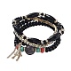 Alloy Rhinestone Cup Chain & Multi-layered Stretch Bracelets Sets BJEW-SZ0001-012B-1