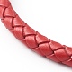 Braided Imitation Cowhide Leather Cord Bracelets for Couple BJEW-JB06443-19