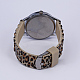 Jolies montres-bracelets à quartz en alliage de silicone imprimé léopard X-WACH-L035-18B-3