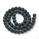 Brins de perles de pierre de lave synthétique G-S277-6mm-03-2