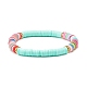 Handmade Polymer Clay Heishi Beads Stretch Bracelets Set BJEW-JB07516-4