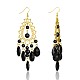 Trendy Mashan Jade Golden Chandelier Earrings for Women EJEW-PJE684-2