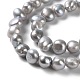 Fili di perle di perle d'acqua dolce coltivate naturali PEAR-E018-91-3