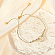 Schiebearmband mit kubischen Zirkonia-Ringgliedern und Kastenketten aus Edelstahl OU1431-3-2