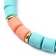 Stretch-Armbänder aus Polymer-Ton-Säulenperlen BJEW-JB09782-7