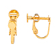 Brass Screw On Clip-on Earring Findings KK-L164-02-2