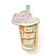 Drink Theme Word Iced Like My Heart Cartoon Enamel Pin JEWB-L014-01C-1