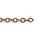Pandahall 16 pie cadena de cable de latón collares cruzados trenzados ancho 2mm para cadena de fabricación de joyas bronce antiguo CHC-PH0001-05AB-FF-3