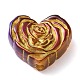 Metal Enlaced Heart Rose Opaque Acrylic Bead OACR-Q190-01E-1