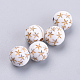 Plating Acrylic Beads X-OACR-S016-47A-2
