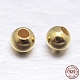 Настоящие золотые позолоченные круглые бусины из серебра X-STER-M103-04-2mm-G-1
