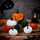 CHGCRAFT 9Pcs 6 Styles Flannel Simulation Plastic Foam Artificial Pumpkin Thanksgiving Party Decorations AJEW-CA0001-92-4