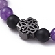 Bracelets extensibles en perles mélangées de pierres précieuses naturelles BJEW-JB05026-4