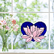 Creatcabin 8 autocollant de fenêtre en forme de fleurs statique en verre autocollant double face en PVC pour décoration de maison DIY-WH0379-004-7
