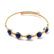 Bracelet manchette enveloppé de lapis-lazuli naturel BJEW-A122-07B-1