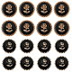 Gorgecraft 20 pièces 2 boutons en émail en alliage de style BUTT-GF0001-33-1