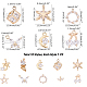 10Pcs 10 Style Brass Micro Clear Cubic Zirconia Charms ZIRC-PH0001-09G-5