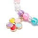 5pcs 5 bracelets de perles de style rond et coeur et trèfle BJEW-JB08929-5