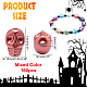 PandaHall Elite 160Pcs Matte Spray Painted Skull Acrylic Beads ACRP-PH0001-05-5