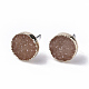 Electroplate Druzy Resin Stud Earrings RESI-S383-029-3
