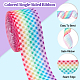 Polyester-Ripsbänder in Regenbogenfarben OCOR-WH0047-21-4