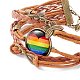 Braccialetto orgoglio arcobaleno BJEW-F426-01E-3