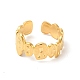 Ионное покрытие (ip) 304 овальное открытое манжетное кольцо из нержавеющей стали для женщин RJEW-E063-27G-2