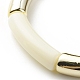 Bracciale elasticizzato con perline in tubo curvo acrilico per donna BJEW-JB08438-05-5