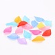 Mixed Transparent Frosted Acrylic Leaf Pendants X-FACR-R007-M-2