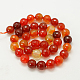 Natural Agate Beads Strands G-G392-6mm-M-3