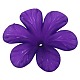 Perles de fleurs acryliques épaisses givrées transparentes bleu violet X-PAF154Y-1-1